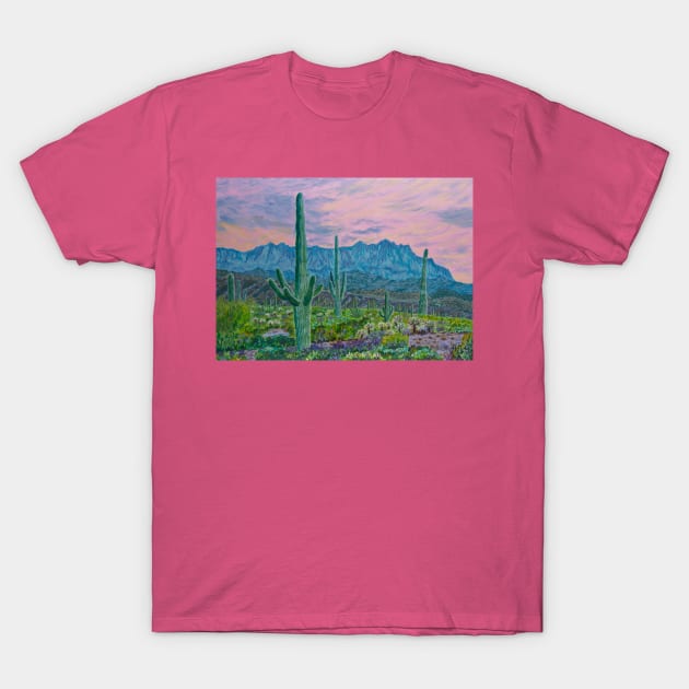 Sunset in Arizona desert T-Shirt by Anton Liachovic